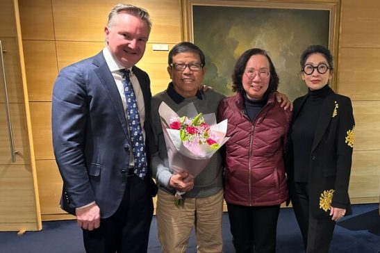 L' activiste australien Châu Van Kham est libéré de la prison et retrouve sa famille